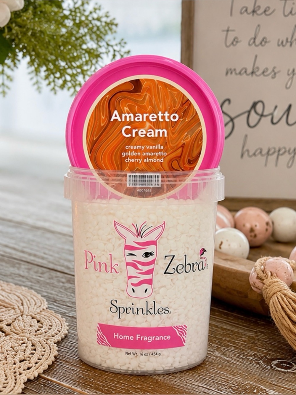 Pink Zebra Amaretto Cream Soft Soy Wax Melts 3.75 oz Bag - Picture 1 of 4